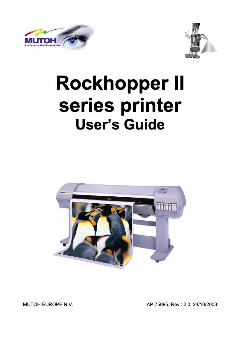 Page n°1 - Manuel utilisateur Mutoh Rockhopper II
