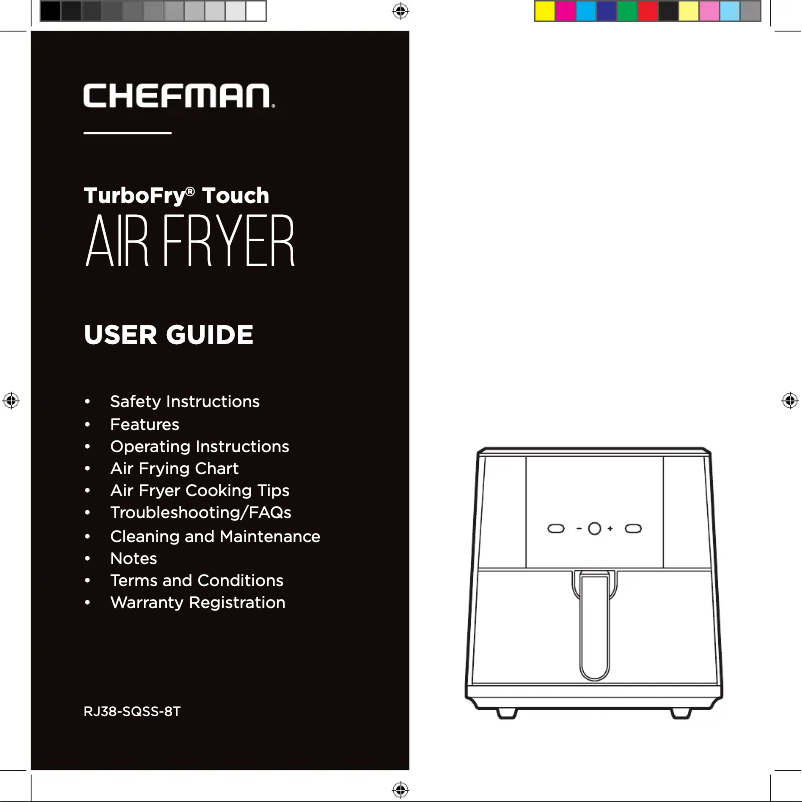 Image de la première page du manuel de l'appareil TurboFry Touch RJ38-SQSS-8T