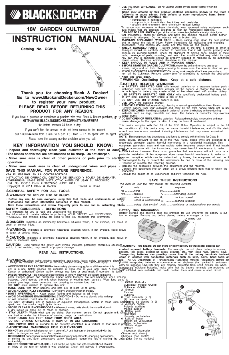 Página 1 del manual Manual de usuario Black & Decker GC818