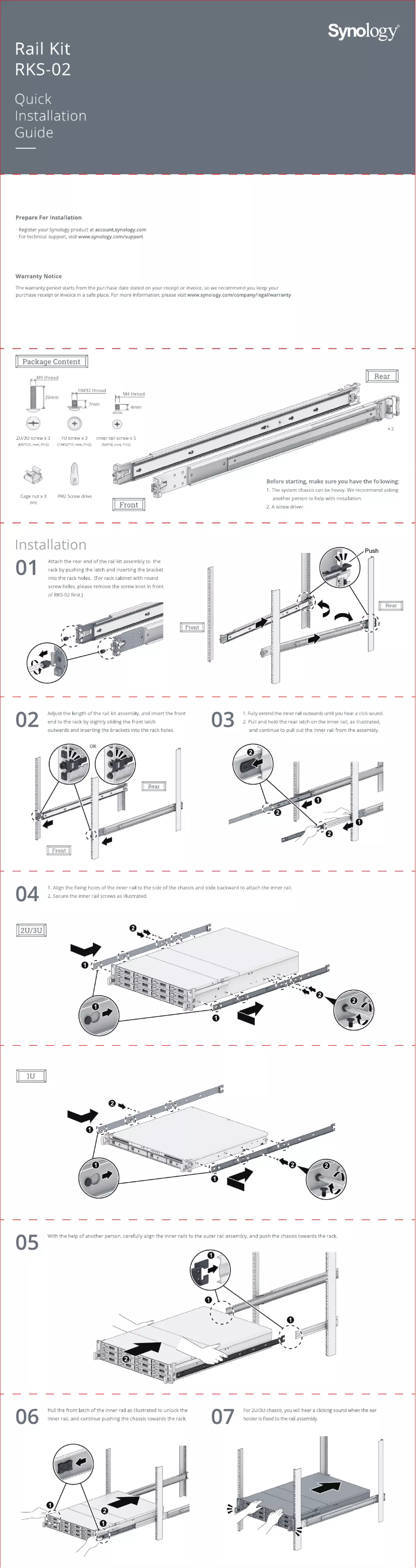Page n°1 - Manuel utilisateur Synology RKS-02