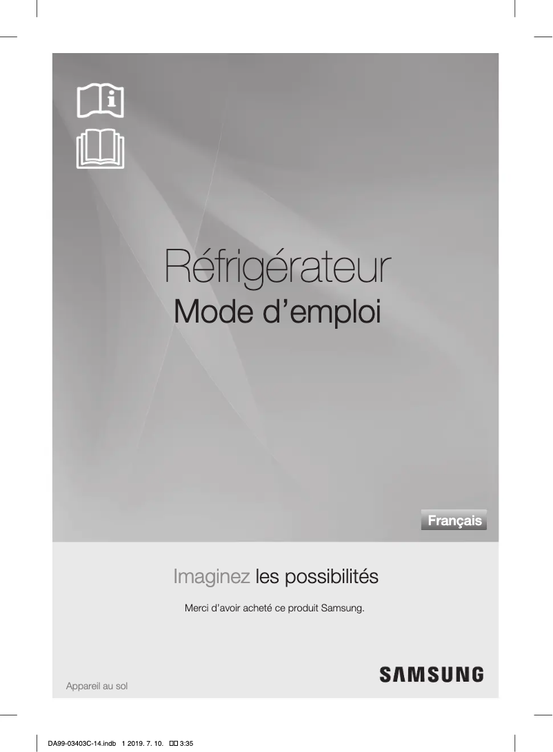 Image de la première page du manuel de l'appareil RFG23RESL