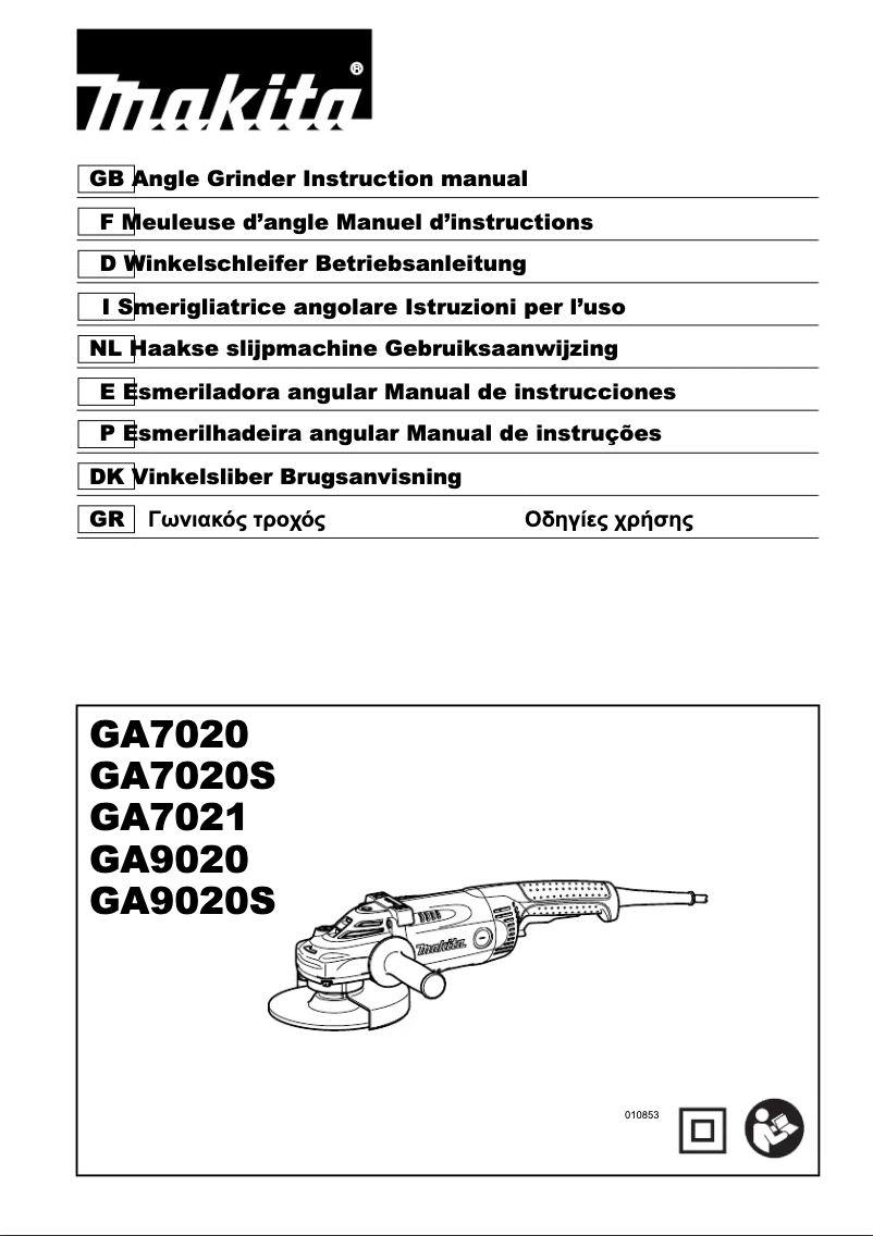 Page 1 de la notice Manuel utilisateur Makita GA7021