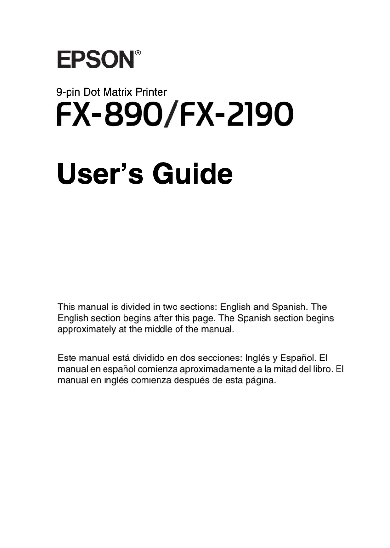 Page n°1 - Manuel utilisateur Samsung FX-890