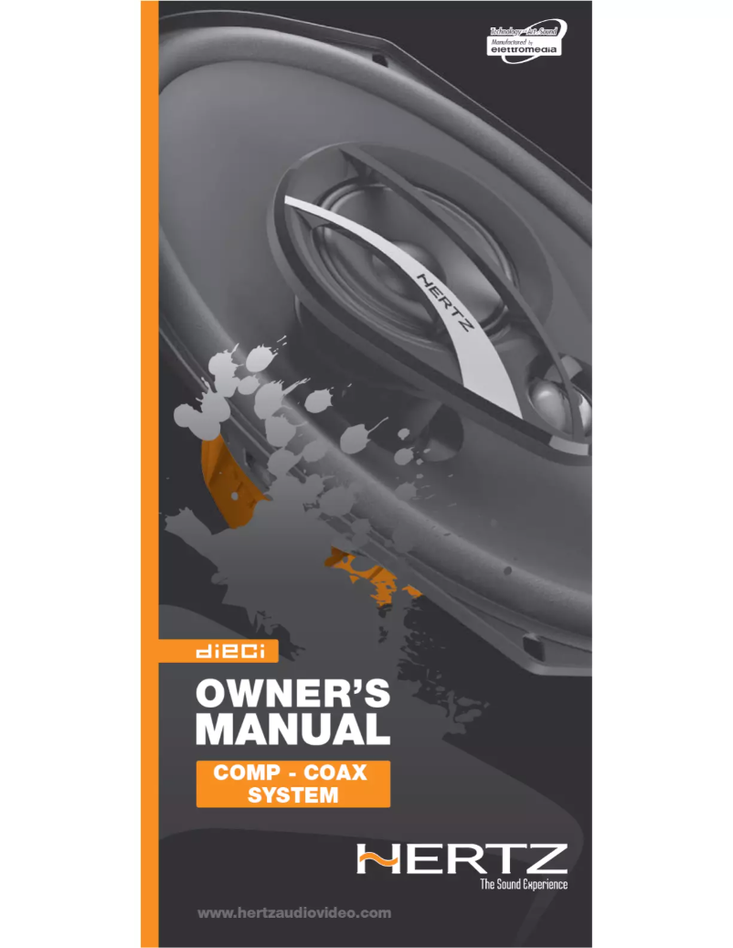 Page 1 de la notice Mode d'emploi Hertz Dieci DCX 87.3