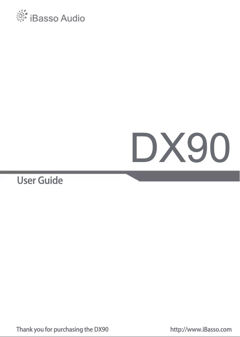 Image de la première page du manuel de l'appareil DX90
