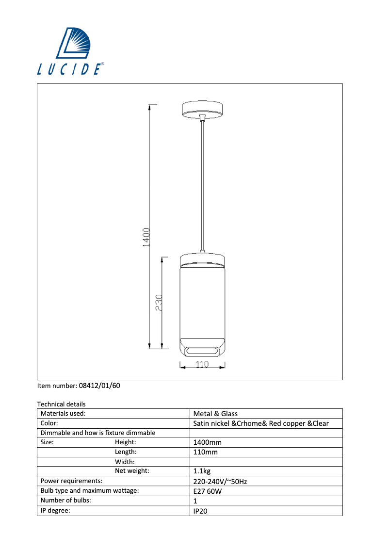 Image de la première page du manuel de l'appareil Epice 08412/01/60