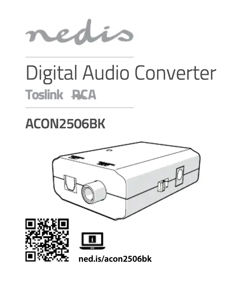 Image de la première page du manuel de l'appareil ACON2506BK