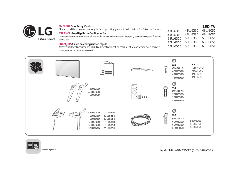 Página 1 del manual Manual de usuario LG 49UJ6350