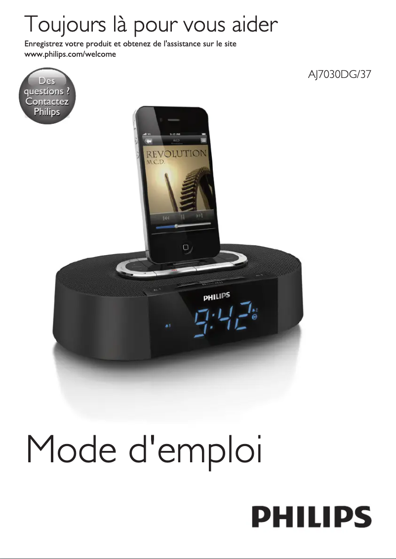 Image de la première page du manuel de l'appareil AJ7030DG