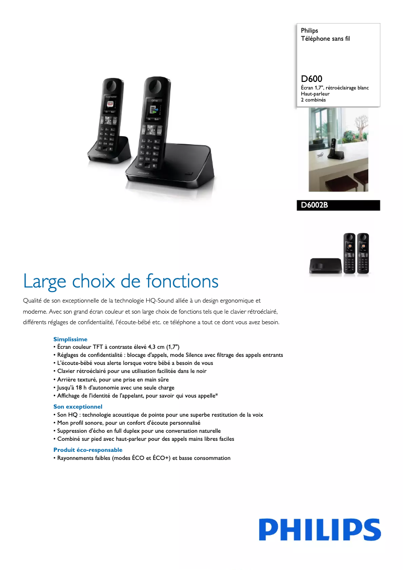 Imagen de la primera página del manual del dispositivo D6002B