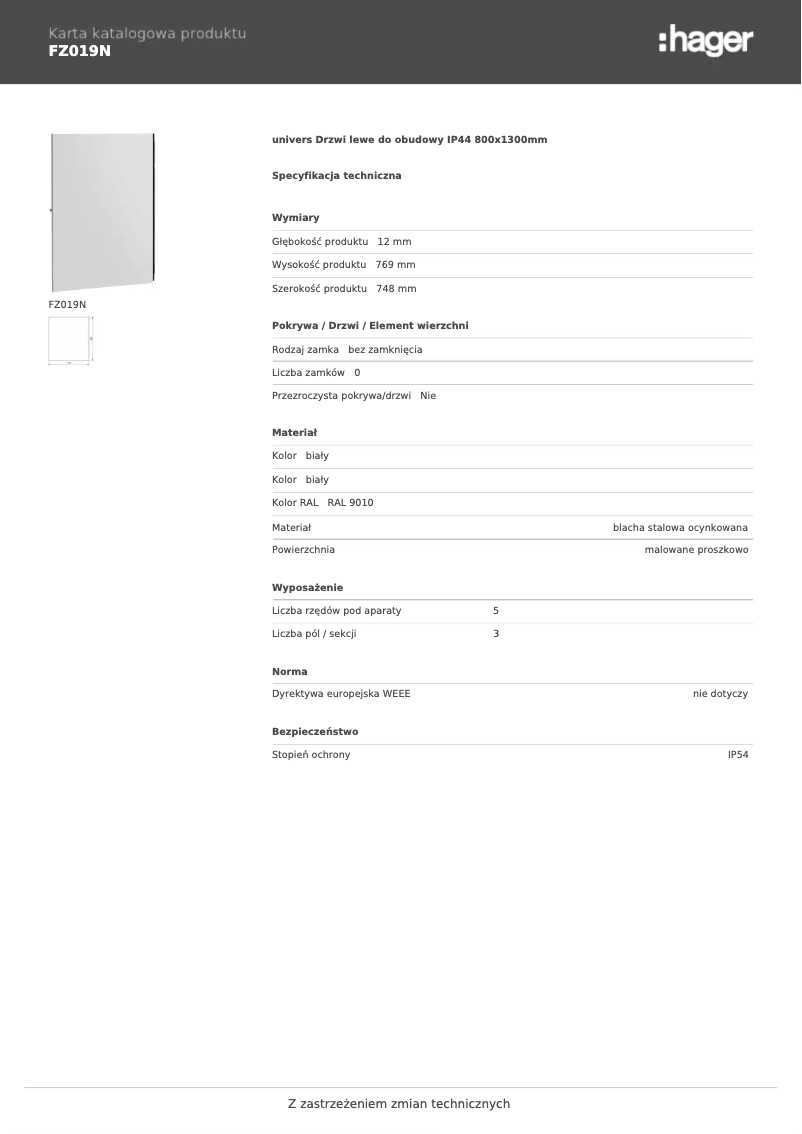 Image de la première page du manuel de l'appareil FZ019N