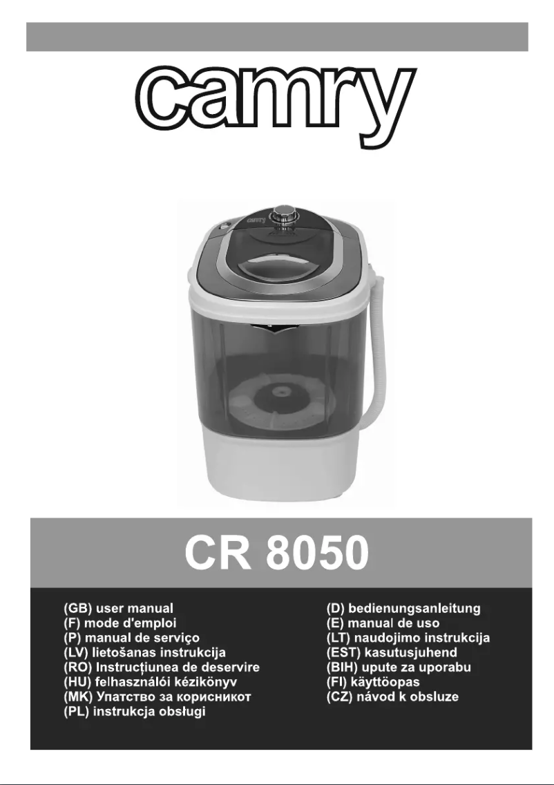 Image de la première page du manuel de l'appareil CR 8050