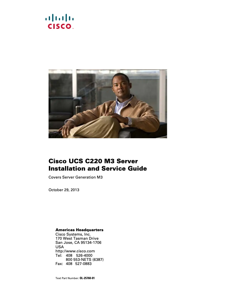 Page n°1 - Manuel utilisateur Cisco UCS-SPR-C220-V2
