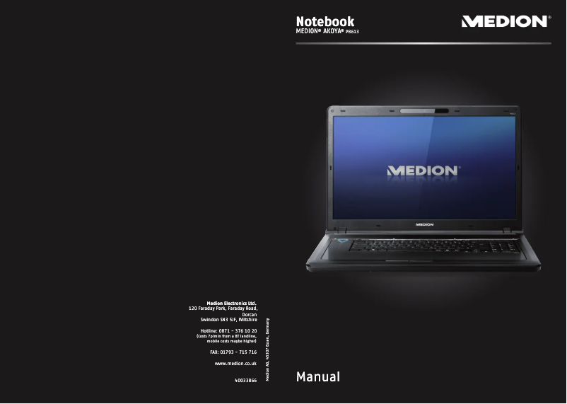 Page 1 de la notice Manuel utilisateur Medion AKOYA P8613 (MD 97525)