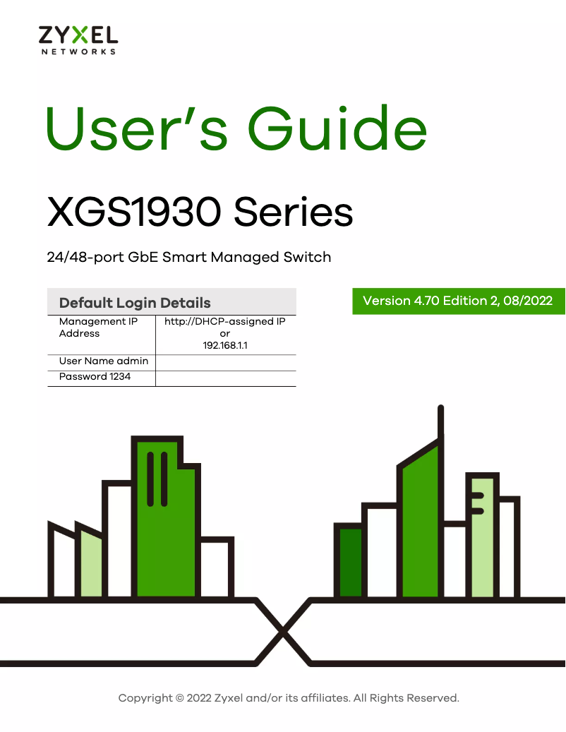 Page 1 de la notice Manuel utilisateur ZyXEL XGS1930-28HP