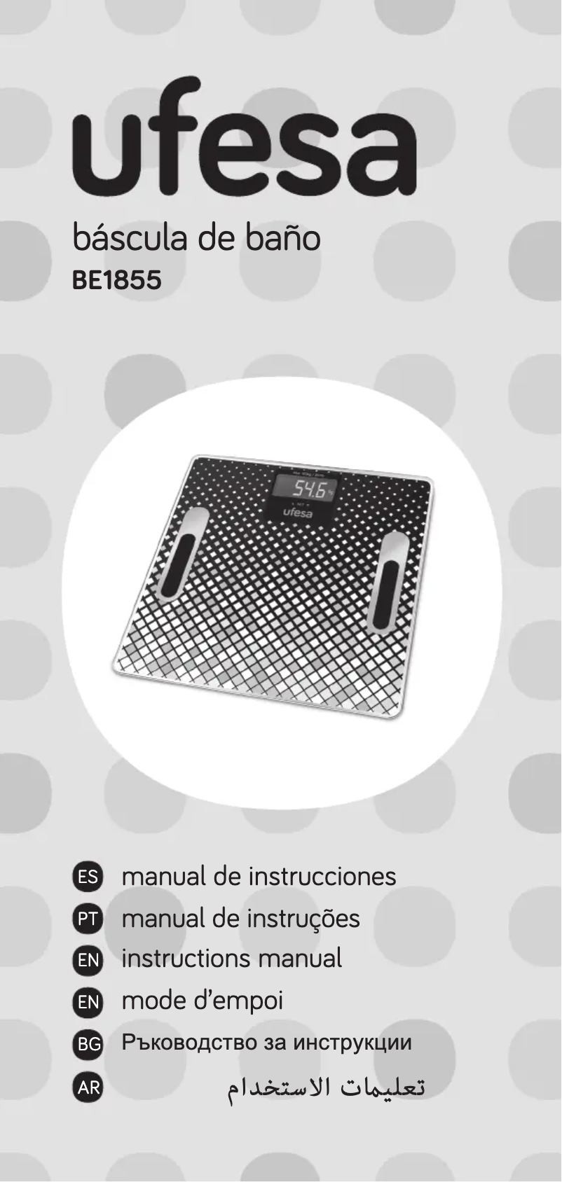 Page n°1 - Manuel utilisateur Ufesa BE1855