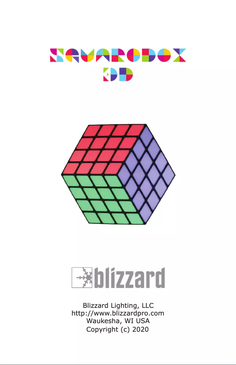 Página 1 del manual Manual de usuario Blizzard Squaredox 3D