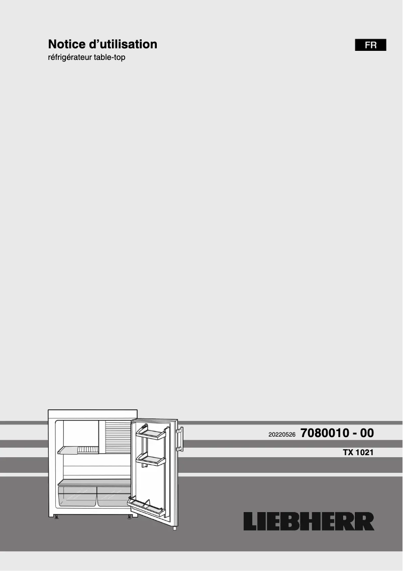 Page n°1 - Manuel utilisateur Liebherr TX 1021