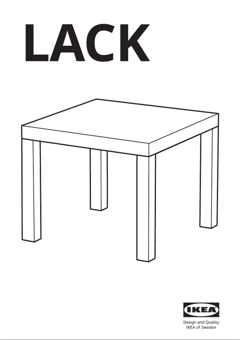 Page 1 de la notice Manuel utilisateur Ikea LACK 905.468.31