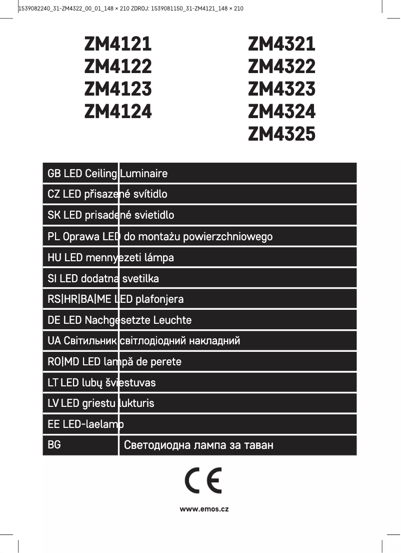Image de la première page du manuel de l'appareil ZM4322