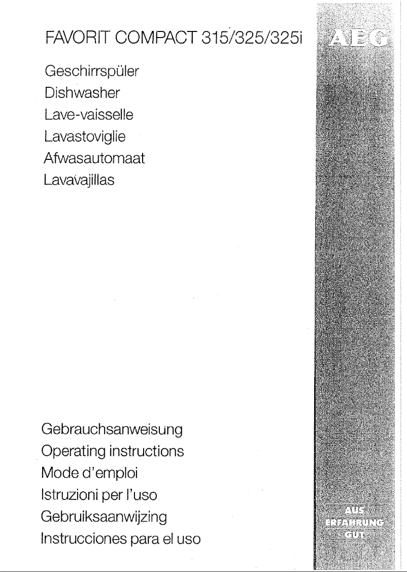 Page n°1 - Manuel utilisateur AEG-Electrolux Favorit Compact 325