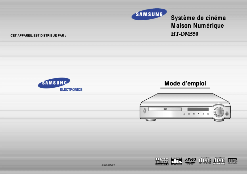 Page 1 de la notice Manuel utilisateur Samsung HT-DM550