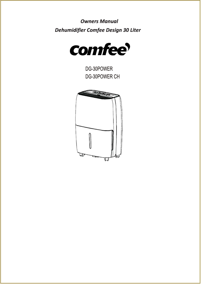 Image de la première page du manuel de l'appareil DG-30 POWER
