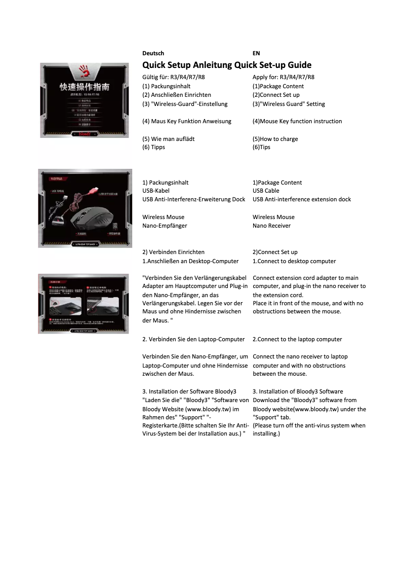 Page n°1 - Manuel utilisateur Wintech R8-M