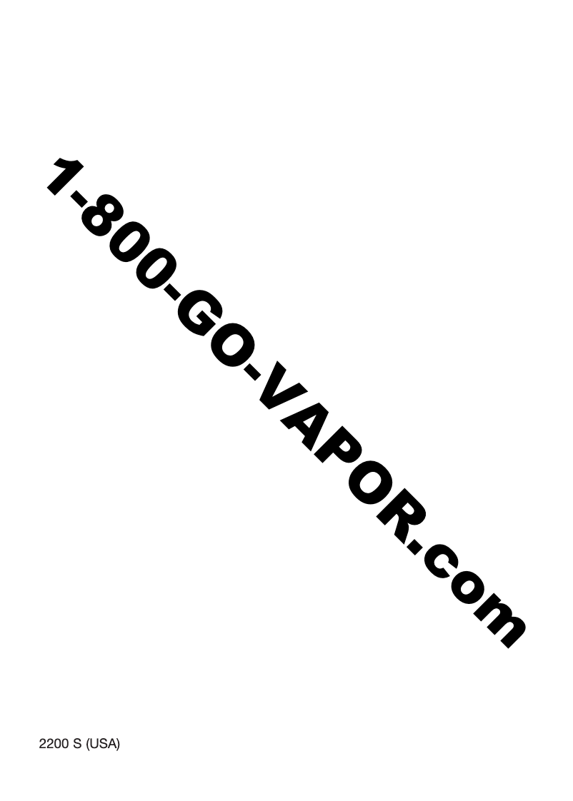 Page n°1 - Manuel utilisateur Vapor Lady Bug 2200S