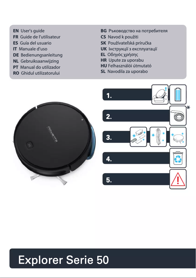 Página 1 del manual Manual de usuario Rowenta X-plorer Serie 50 RR7387