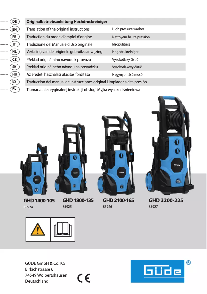 Image de la première page du manuel de l'appareil GHD 2100-165