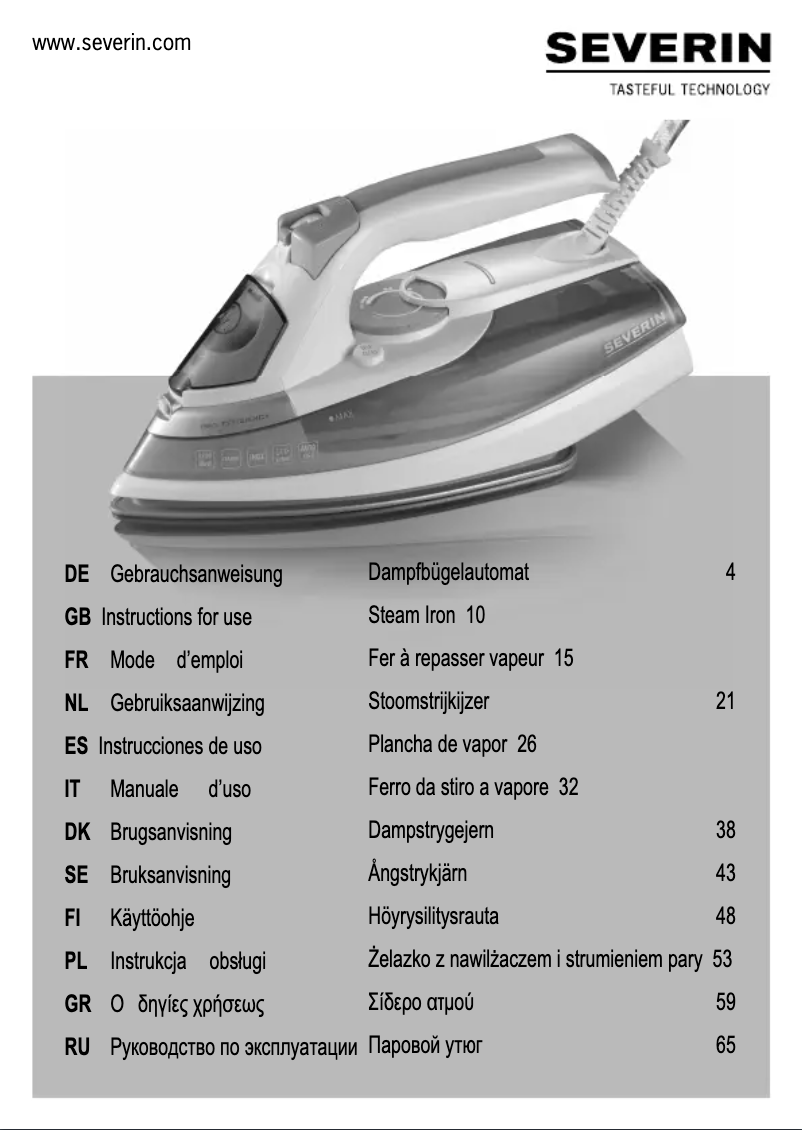 Page 1 de la notice Manuel utilisateur Severin BA 3222