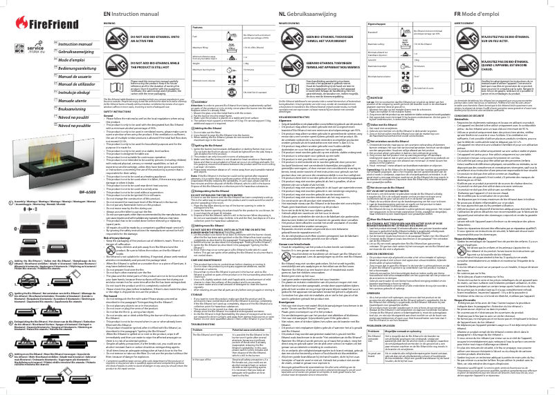 Page 1 de la notice Manuel utilisateur FireFriend DF-6502