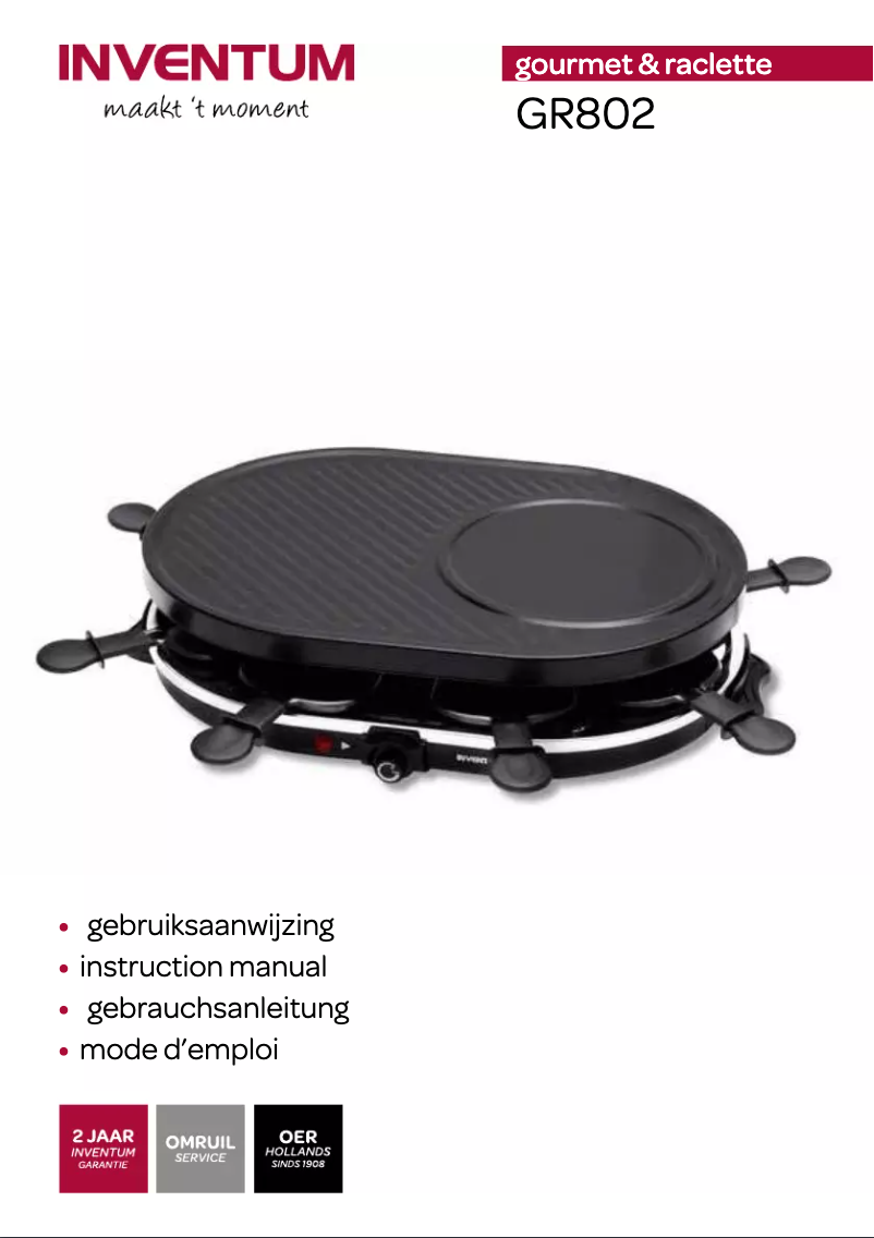 Page n°1 - Manuel utilisateur Inventum GR802