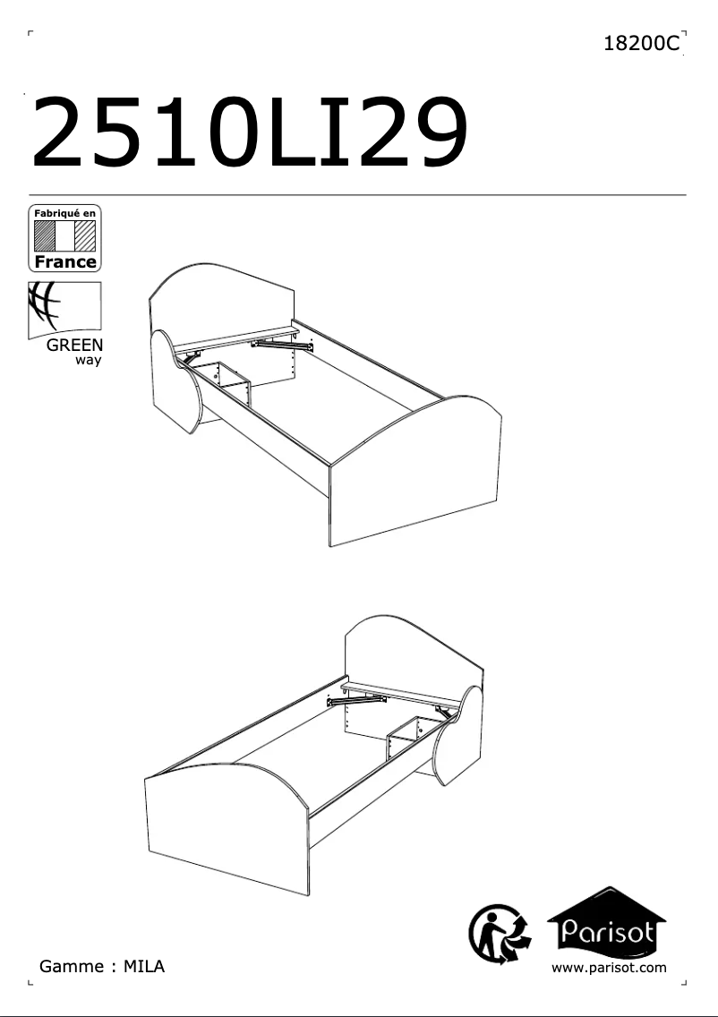 Image de la première page du manuel de l'appareil Mila 2510LI29