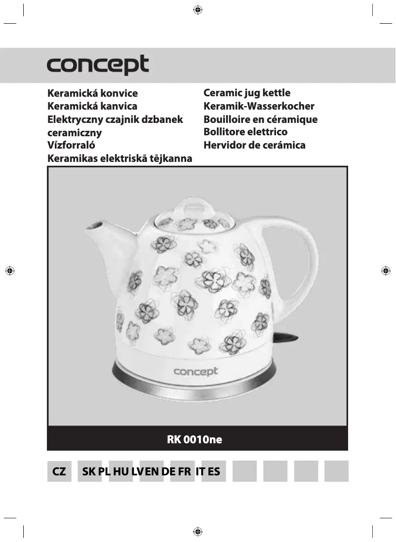 Page 1 de la notice Manuel utilisateur Concept RK0010