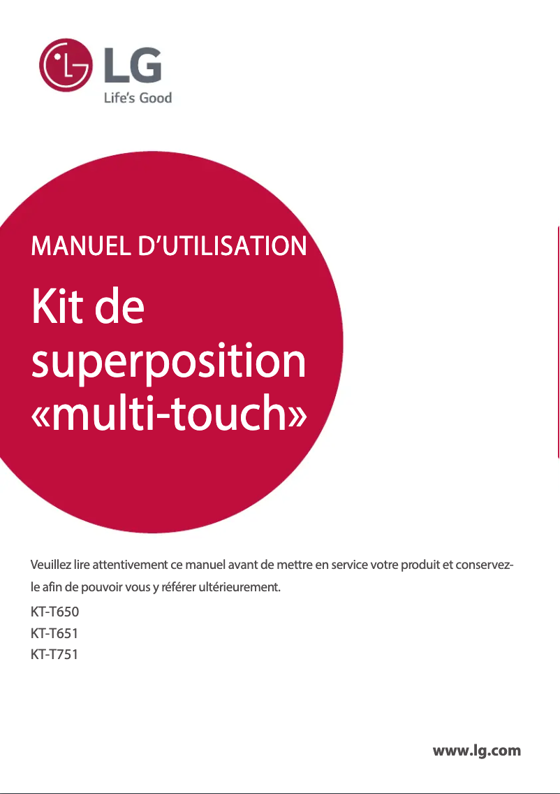 Page n°1 - Manuel utilisateur LG KT-T751