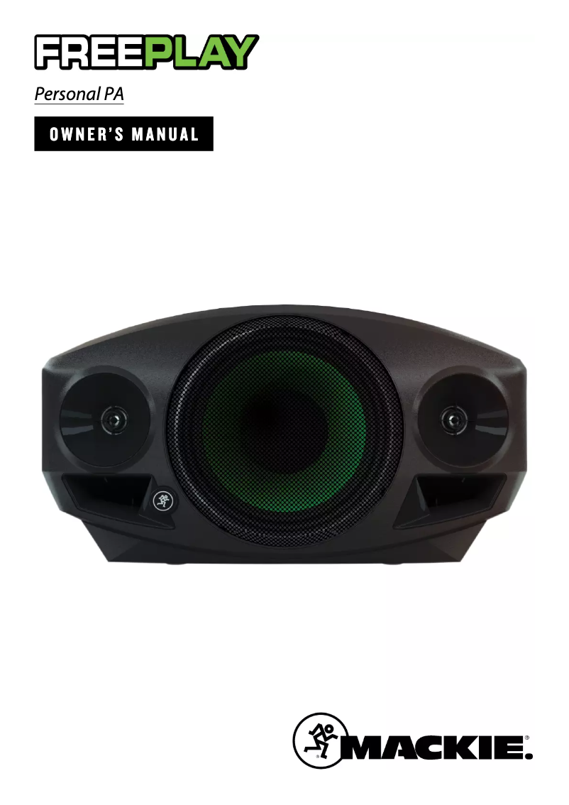 Page n°1 - Manuel utilisateur Mackie FREEPLAY