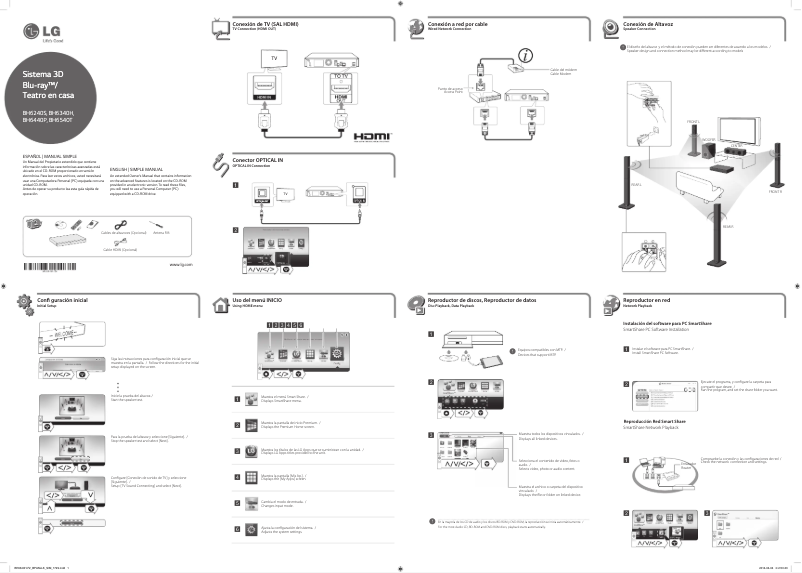 Page n°1 - Guide d'installation LG BH6340H