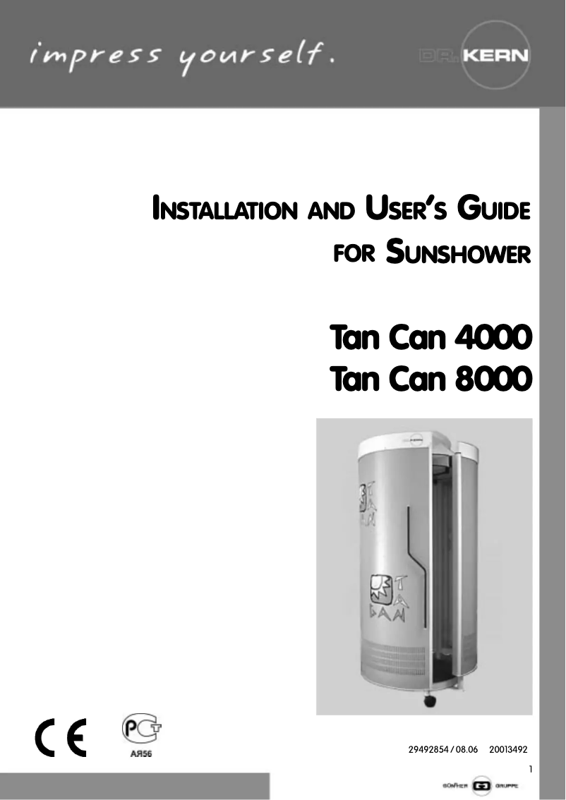 Image de la première page du manuel de l'appareil Tancan 4000