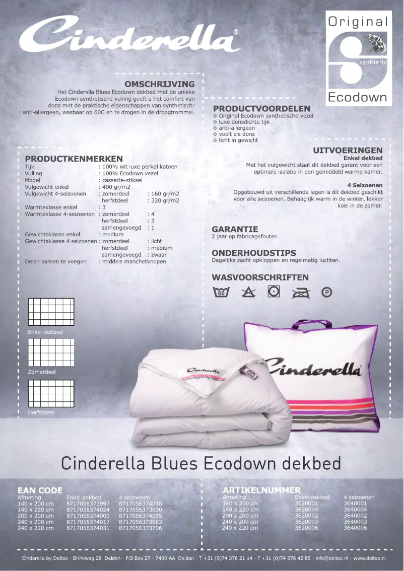 Página 1 del manual Manual de usuario Cinderella Blues Ecodown