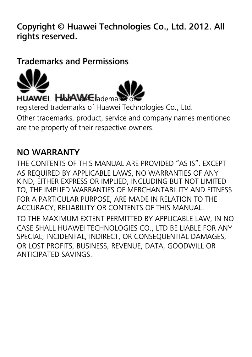 Page 1 de la notice Manuel utilisateur Huawei G6005
