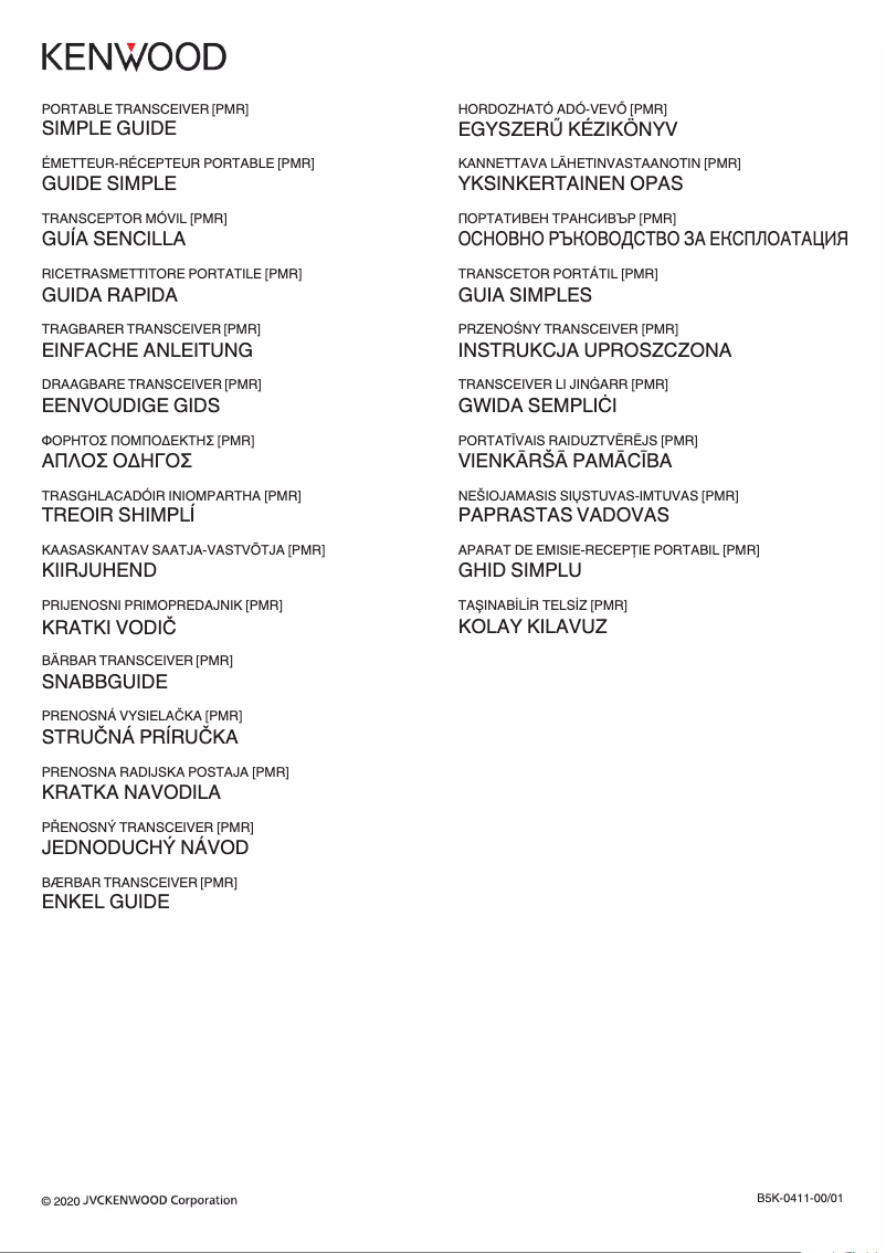 Página 1 del manual Manual de usuario Kenwood TK-3000