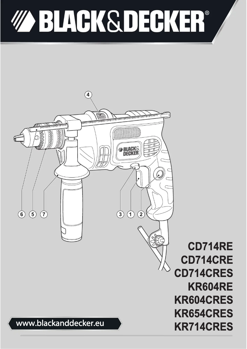 Page 1 de la notice Manuel utilisateur Black & Decker KR654CRESK