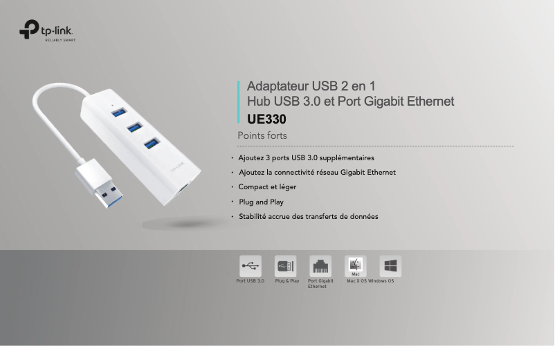 Page n°1 - Manuel utilisateur TP-Link UE330