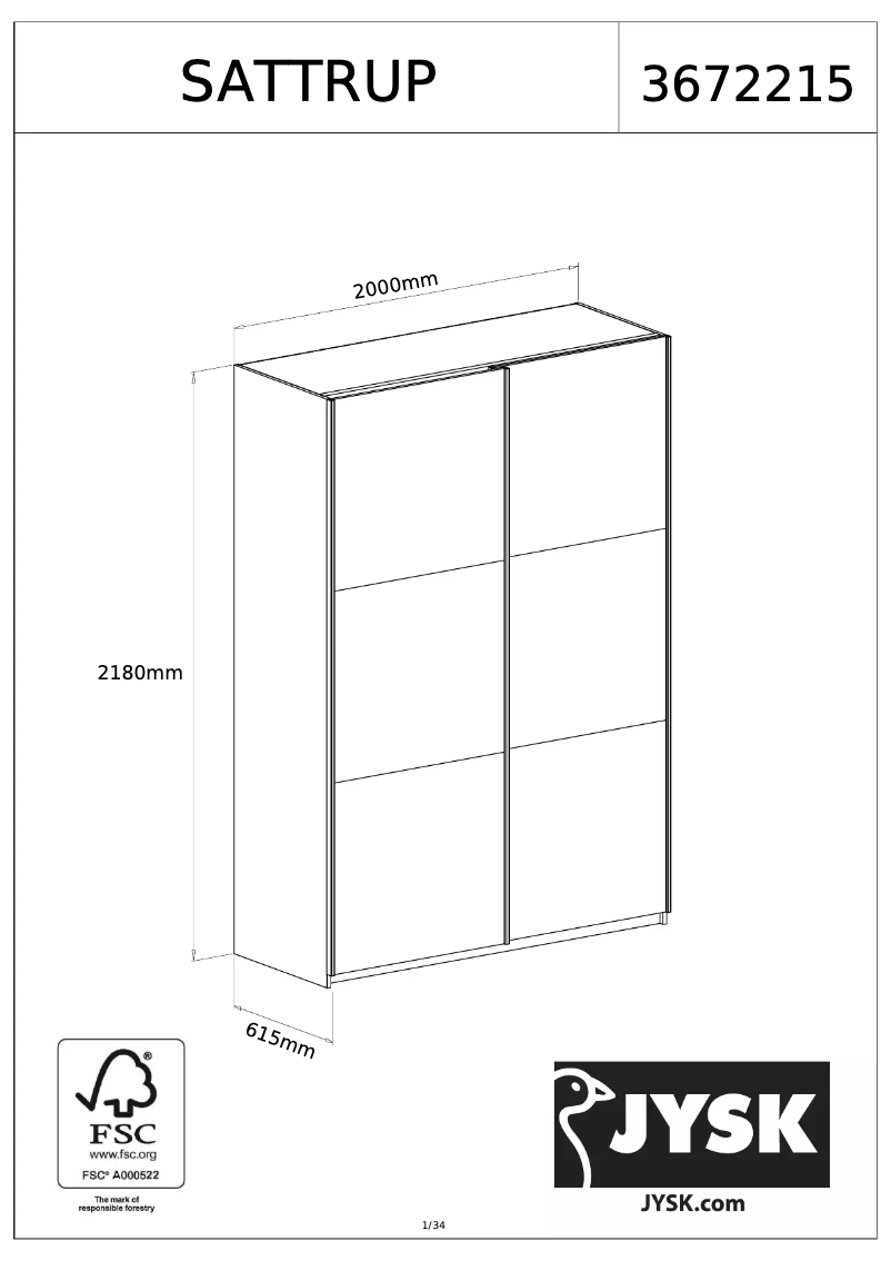 Imagen de la primera página del manual del dispositivo Sattrup (200x218x62)