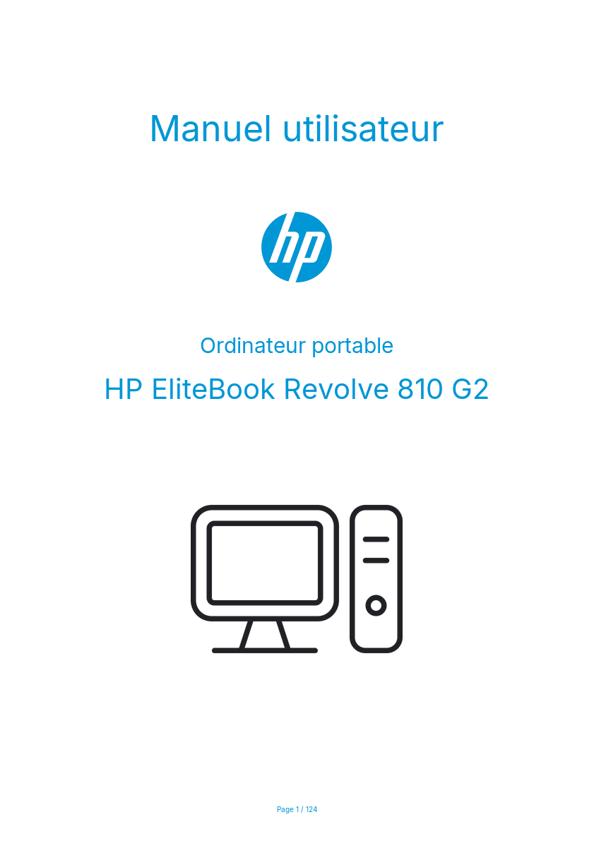 Image de la première page du manuel de l'appareil EliteBook Revolve 810 G2