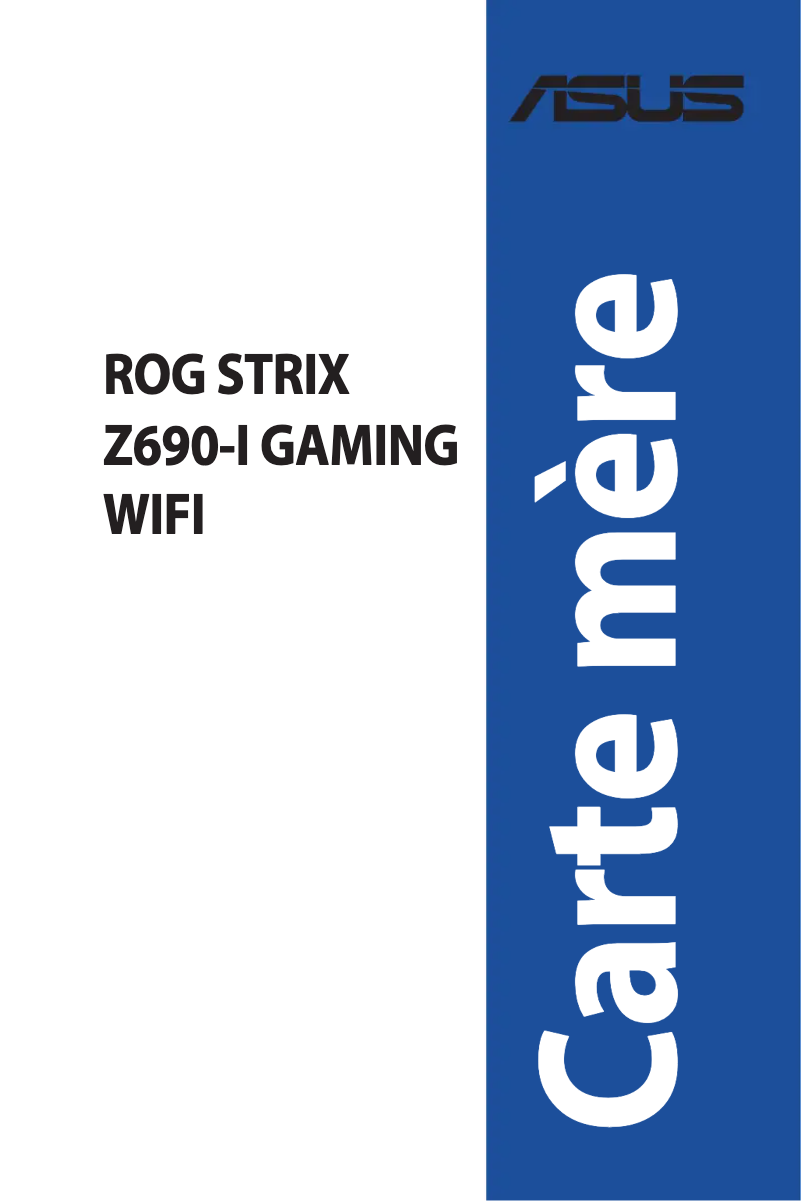 Page 1 de la notice Manuel utilisateur Asus ROG STRIX Z690-I Gaming WIFI