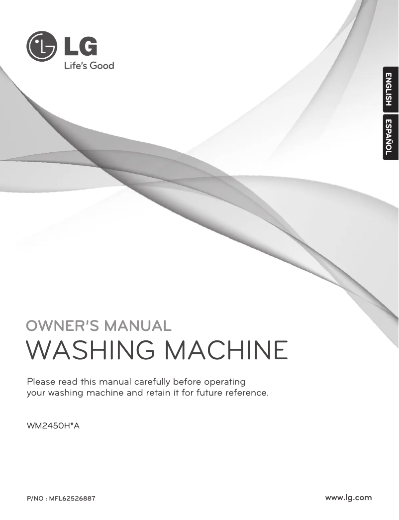 Page 1 de la notice Manuel utilisateur LG WM2450HRA