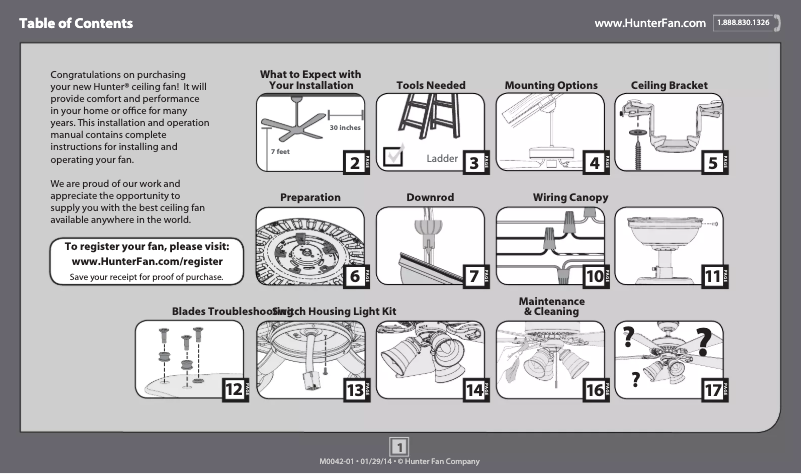 Page 1 de la notice Manuel utilisateur Hunter Channing